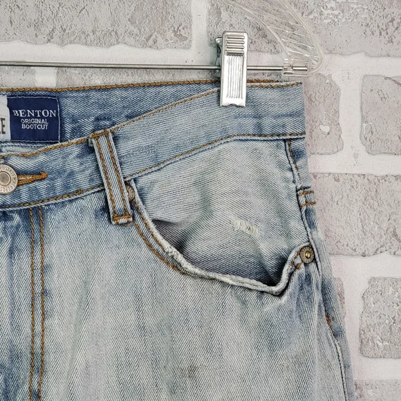 Aeropostale Benton Original Bootcut Wide Leg Thrashed Denim Jeans Men's Size 32 - Picture 9 of 16